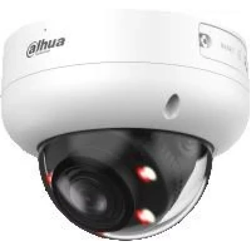 Dahua WizSense kupola IP drošības kamera DH-IPC-HDBW3849R-ZAS-IL-27135 — 3840×2160, 30 kadri/s, griesti, vadu, balta