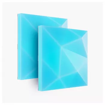 LED panelu gaisma Nanoleaf N8100E00-2TBS — kvadrātveida RGB, līdzstrāvas barošana, 2 gab. iepakojumā
