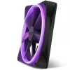 Korpusa ventilators NZXT F140 RGB 14 cm, melns, 500–1800 RPM, Fluid Dynamic Bearing, 4-pin, 18 gaismas diodes