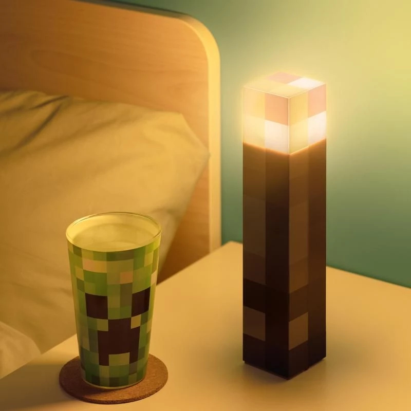 Galda lampa Paladone Torch Light PP9202MCFV3 Minecraft dizaina, ar baterijām darbināma