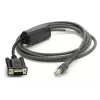 Zebra CBA-R10-S07ZBR sērijas kabelis, melns, 2,13 m, DB9 — RJ-45