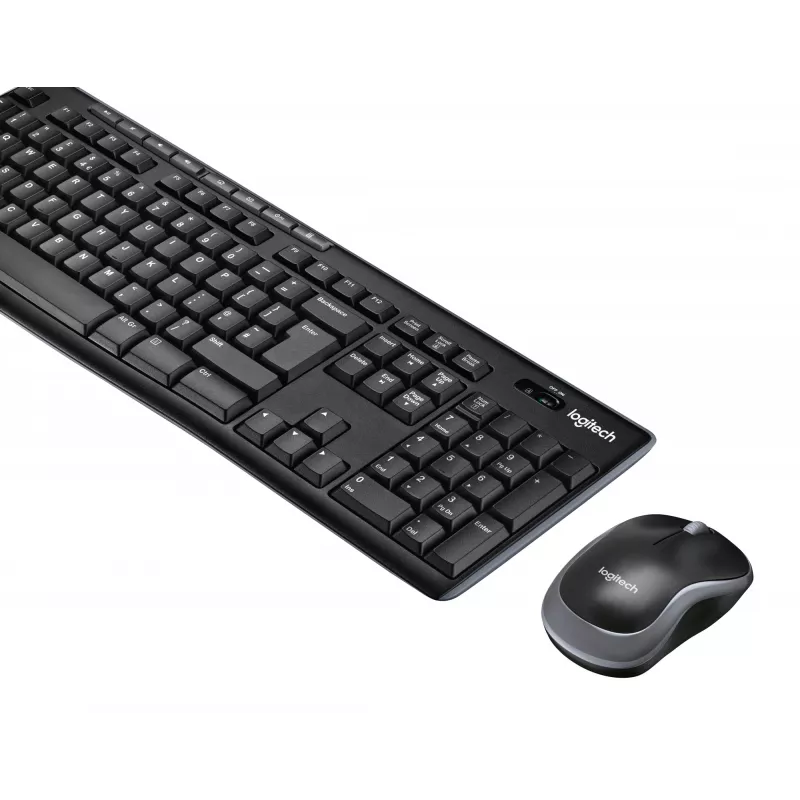 Logitech Wireless Combo MK270 - tastatūras un peles komplekts - bezvadu - 2,4 GHz - franču (920-004510)
