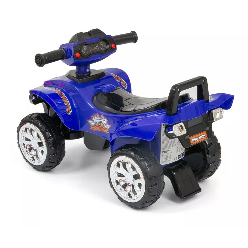Braucamā rotaļlieta milly mally Ride-on Monster Navy — bērnu sēžammašīna, zems sēdekļa augstums