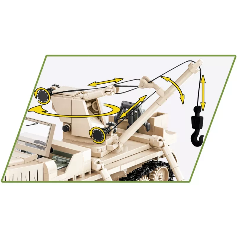 Building blocks Cobi Sd.Kfz. 9/1 Famo — Otrā pasaules kara modelis, 498 gab., daudzkrāsains