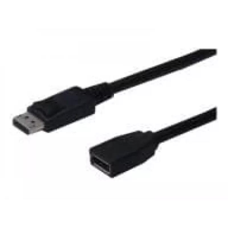Digitus ASSMANN - DisplayPort pagarinātāja kabelis - DisplayPort (vīr.) - DisplayPort (siev.) - 2 m (DisplayPort 1.2) - lieta forma - melns (AK-340200-020-S)