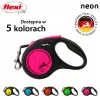 Flexi New Neon S 5 m Suņa izvelkamā pavada