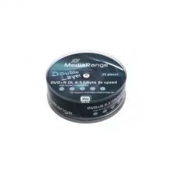 MediaRange - 25 x DVD+R DL - 8,5GB (240 Min.) 8x - Spindel (MR469)