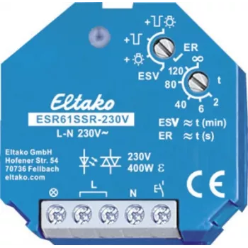 Eltako impulsa slēdzis iebūvējamai montāžai ESR61SSR-230V 1 normāli atvērts kontakts 230 V 400 W 1 gab. (61100003)