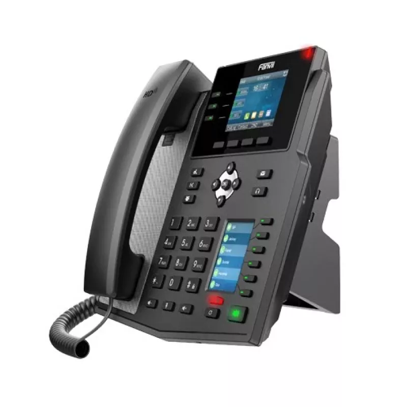 IP tālrunis Fanvil X4U melns 12 līnijas LCD Wi-Fi vadu klausule