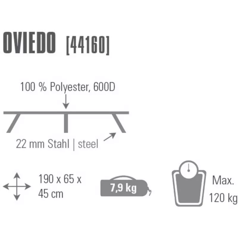 pārgājienu guļammaiss Oviedo 44160 (pelēks)