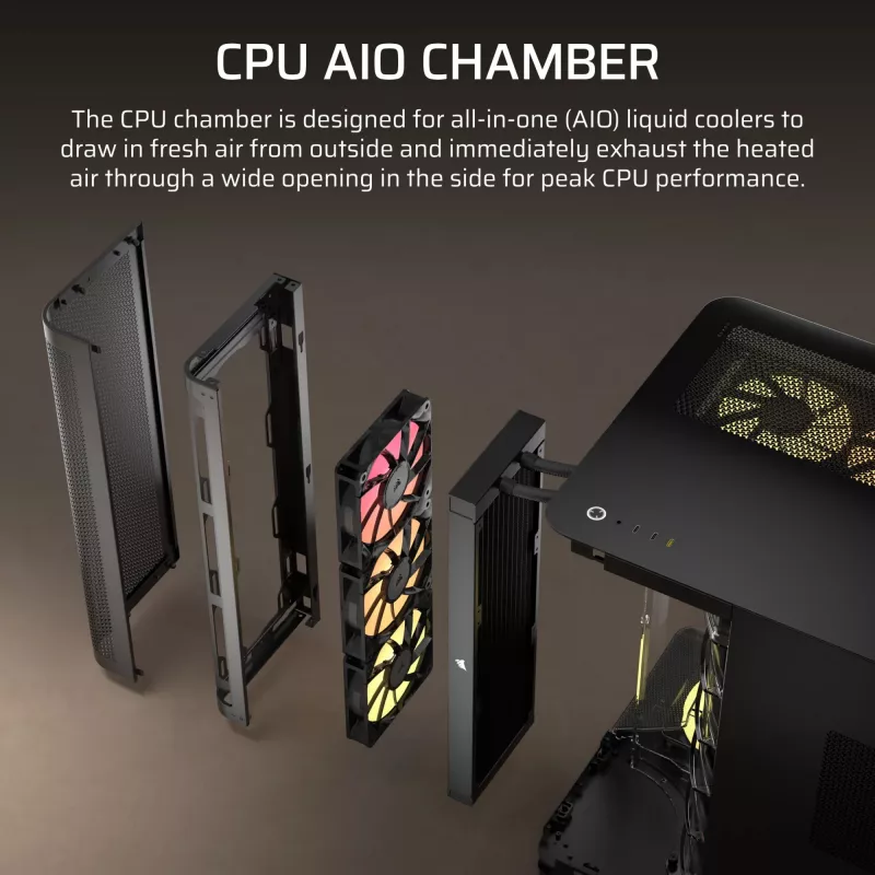 PC korpuss Corsair AIR 5400 RS-R ARGB Midi Tower Melns