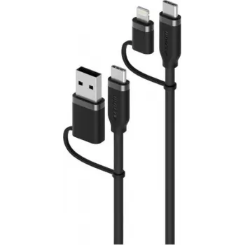 Alogic ELEMENTS SILICONE 4-IN-1 - kabelis - digitālais/datu (ELSI4IN1U2BK1.5)