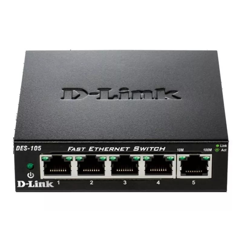 D-Link DES-105 Nepārvaldāms L2 Melns