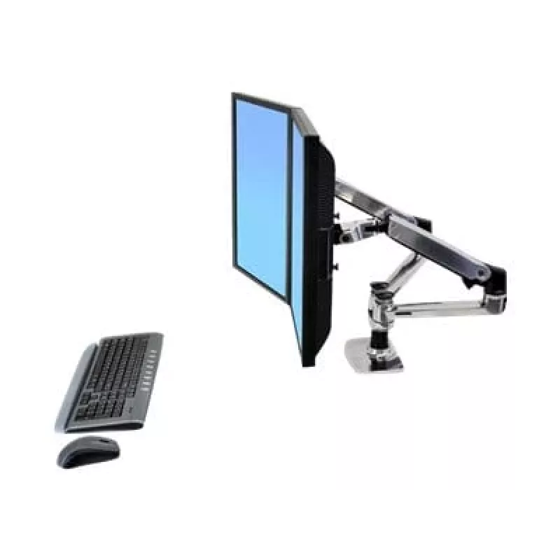 ERGOTRON LX Dual Side-by-Side Arm sudrabaini pulēts alumīnijs