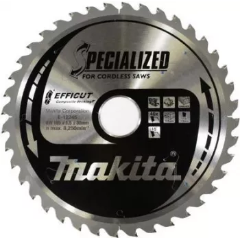 Makita Specialized EFFICUT - ripzāģa asmens - kokam, metālam, polivinilhlorīdam (PVC), kompozītmateriāliem, koka-plastmasas kompozītmateriālam (WPC) - 185 mm - 40 zobi - Makita DH