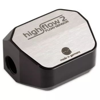Plūsmas sensors Aqua-Computer Durchflusssensor high flow 2, 2x G1/4 – sudraba/melns