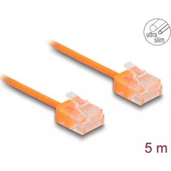 Tīkla kabelis DeLOCK RJ45 Cat.6 UTP Ultra plāns 5m oranžs