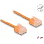 Tīkla kabelis DeLOCK RJ45 Cat.6 UTP Ultra plāns 5m oranžs