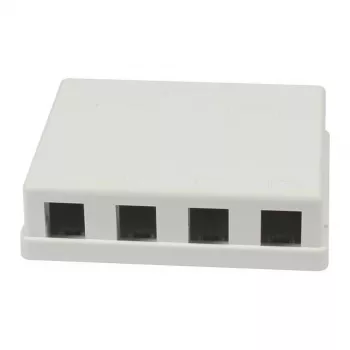 Synergy21 Keystone, moduļu nesējs, ielāpu panelis 4x TP moduļiem, virsmas montāža, balts (ABS)