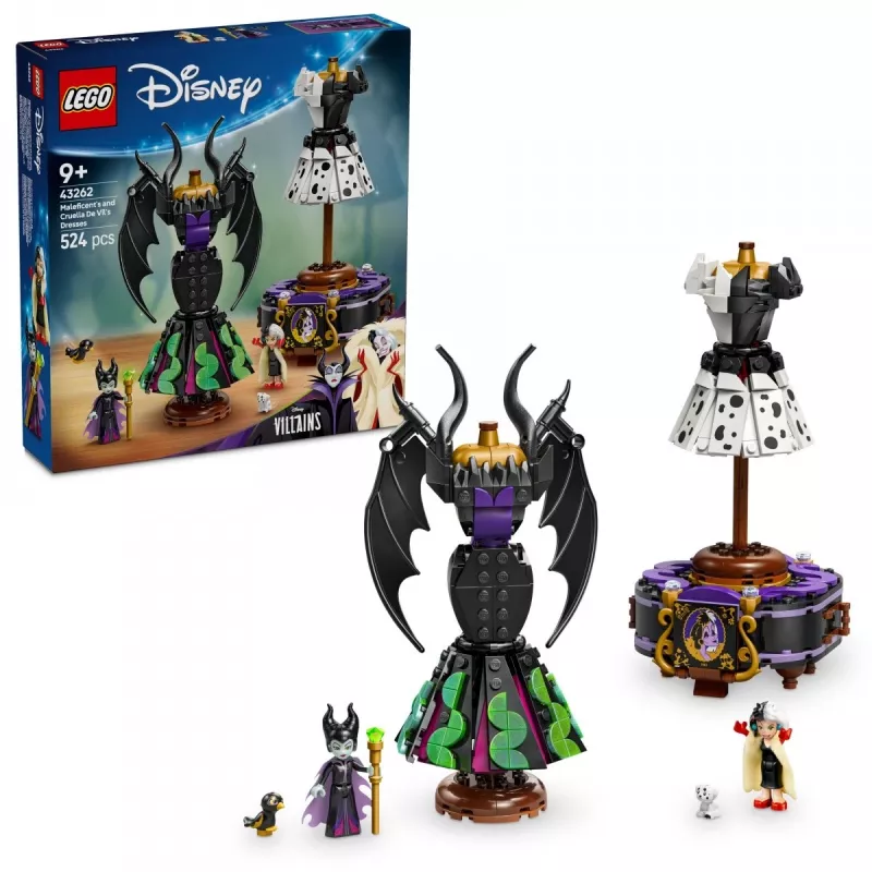 LEGO DISNEY 43262 Maleficent's un Cruella de Vil's kleitas