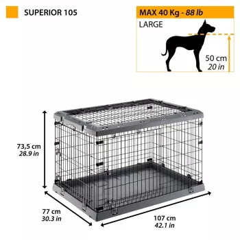 FERPLAST Superior 105 - suņu būris - 107 x 77 x 73.5 cm