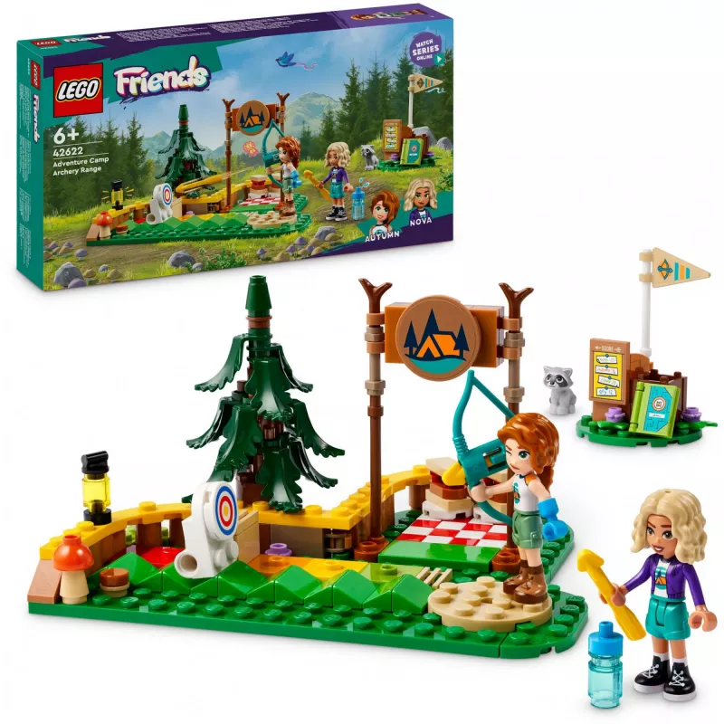 Konstruktors LEGO Friends Loka šaušanas piedzīvojumu nometne 42622 — 157 gab., 2 minifigūras, vecums 6+