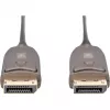 DisplayPort AOC hibrīda optiskās šķiedras kabelis, UHD 8K (melns, 30 metri)