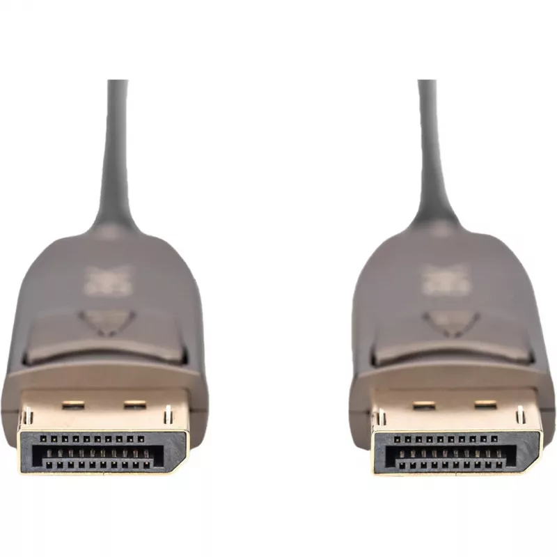 DisplayPort AOC hibrīda optiskās šķiedras kabelis, UHD 8K (melns, 30 metri)