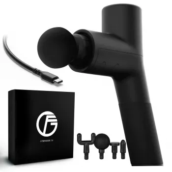 Extralink Massage Gymgun Fit 2.0 Lite masāžas pistole, 4 uzgaļi, 6 režīmi