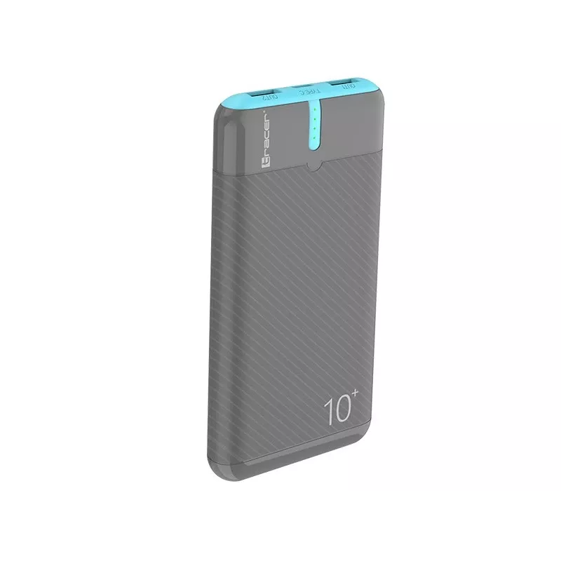 PowerBank EnerGo 10000mAh pelēkzils