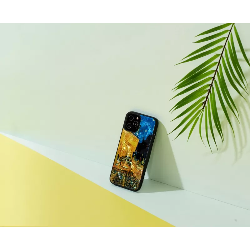 Aizsargājošs tālruņa maciņš iKins Apple iPhone 12 Pro Max — melns Cafe Terrace
