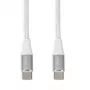 USB-C uz USB-C kabelis IBOX IKUTC2W 2 m, USB 2.0, 3 A, balts, tekstila pinums