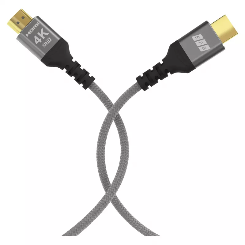 EFB Elektronik HDMI kabelis High-Speed ar Ethernet 4K60Hz Pelēks - Kabelis - Digitālais/Displejs/Video (HDMI-20-00002)