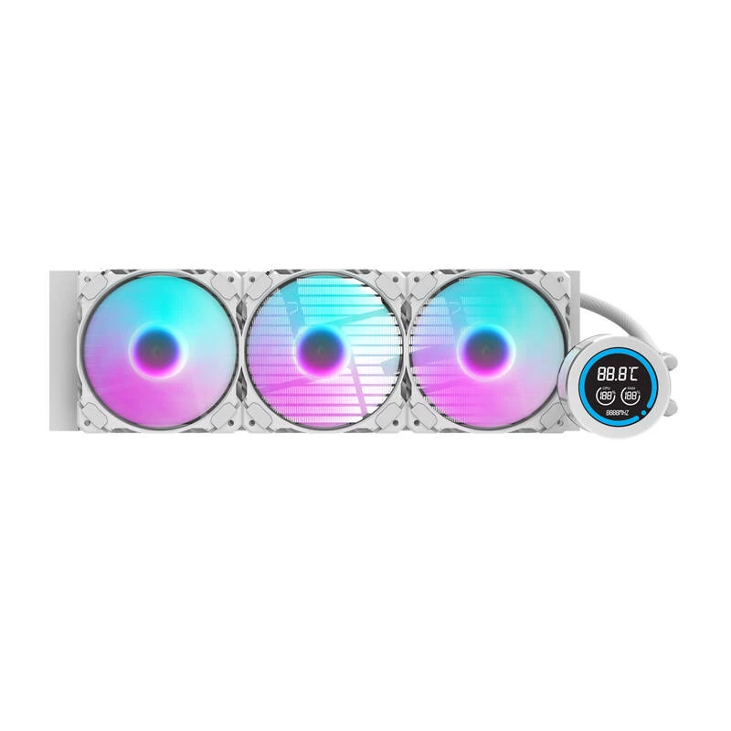 360 mm datora radiators Darkflash DN‑D360 balta — 360 mm dzesēšanas radiators šķidruma dzesēšanai datorā