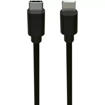 Mobilā tālruņa kabelis Ansmann 1700-0106 Melns USB C Lightning 0,12 m