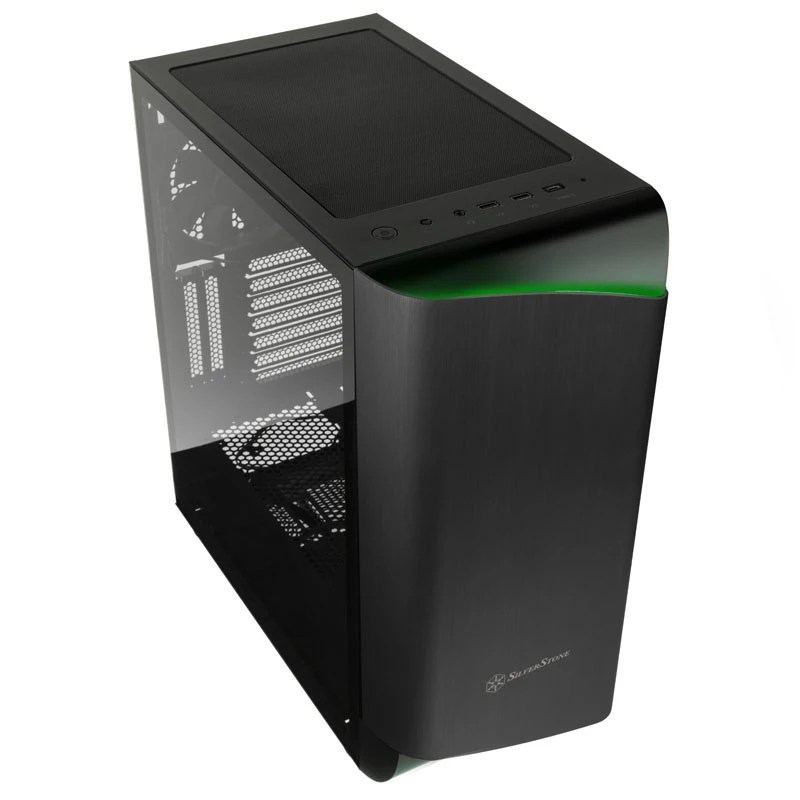 SilverStone Seta A1 Midi-Tower, rūdīts stikls - melns