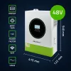 Qoltec hibrīda saules invertors Off-Grid 11000W