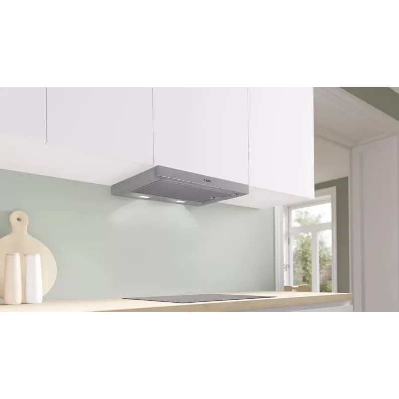 Bosch Serie 2 DFM064W55 tvaika nosūcējs daļēji iebūvējams (izvelkams) Metālisks, Sudrabains 394 m³/h