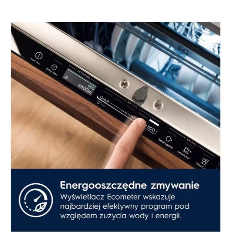 Iebūvējamā trauku mazgājamā mašīna Electrolux EES48401L — 600 mm, 13–14 galda piederumu komplekti, A energoefektivitātes klase, 10,5 L/ciklā