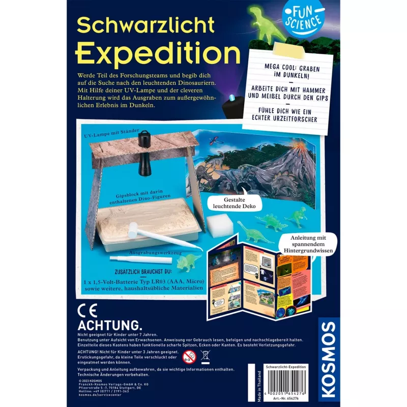 Fun Science blacklicht-Expedition, eksperimentu komplekts