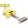 DeLOCK D-Sub 25 kontaktu ligzda uz RJ45 ligzdu montāžas komplekts dzeltens VGA RJ-45