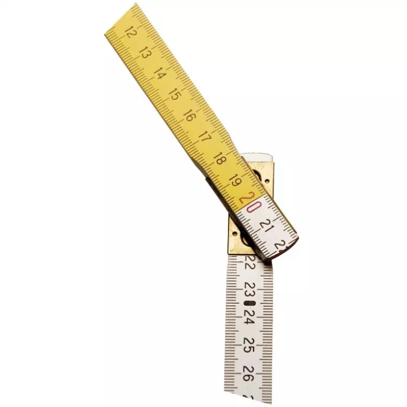 Saliekamais lineāls STANLEY 0-35-458, koka, 2 m, 17 mm platums, balts/dzeltens