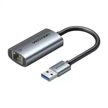 USB uz Gigabit Ethernet adapteris Vention CEZ — vadu USB resursdatora saskarne, 1000 Mbit/s, pelēks