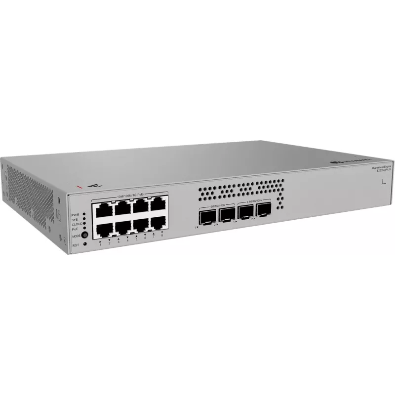 Huawei S220S-8P4JX Gigabit PoE slēdzis, 2x 2.5G SFP, 2x SFP+ 8x POE, 2x 2.5G SFP, 2x SFP+