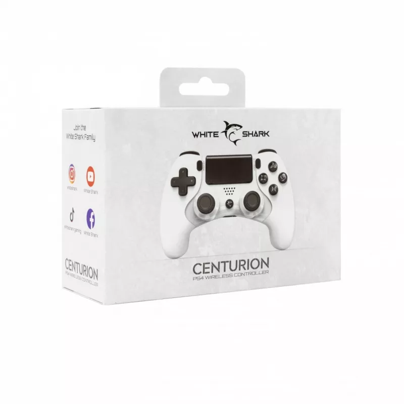 Gamepad White Shark CENTURION Melns balta Bluetooth PlayStation 4 3