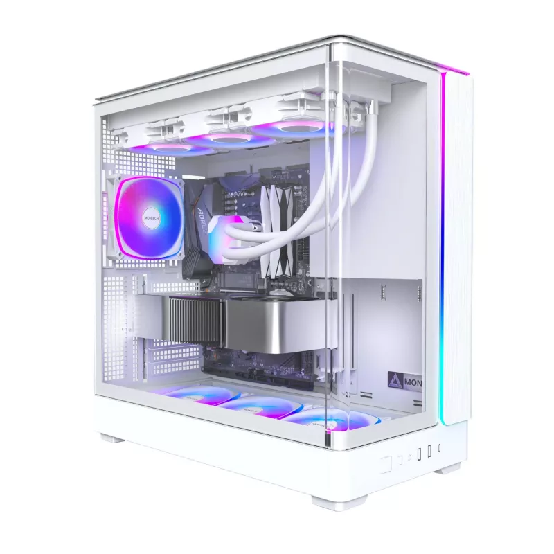 PC Case Montech KING 45 PRO (W) — Micro ATX / Mini-ITX balta midi tower