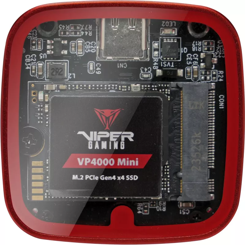 Ārējais M.2 NVMe korpuss PATRIOT EV330U31CK, paredzēts 2230 SSD, USB Type-C 3.2 Gen2 10Gbps