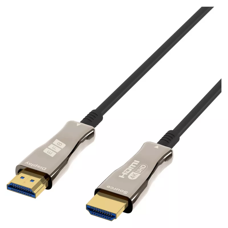 EFB Elektronik HDMI šķiedru optikas kabelis AOC Active 4K60Hz melns - Digitālais/Video/Displejs - 50 m (HDMI-20-00010)