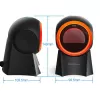 Vadu galda svītrkodu skeneris QOLTEC 50857 — 1D/2D, USB, ABS korpuss, melns, 1,75 m kabelis