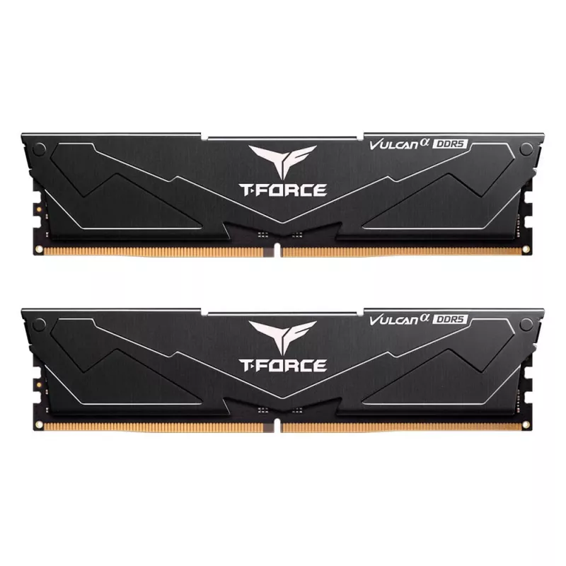 Team Group VULCAN FLABD516G6000HC3001, 16 GB, 1 x 16 GB, DDR5, 6000 MHz, 288-pin DIMM, Melns